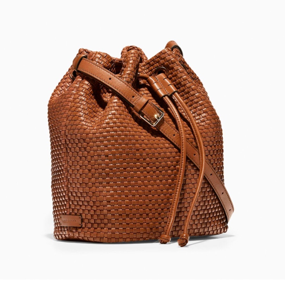 Cole Haan Bethany Woven Drawstring Bucket